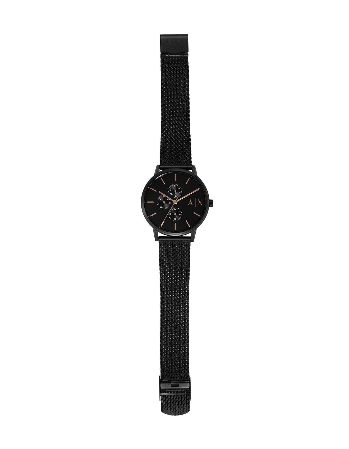 Armani Exchange Cayde AX2716 Men's Chronograph – Black Dial with Black Mesh Stainless Steel Strap