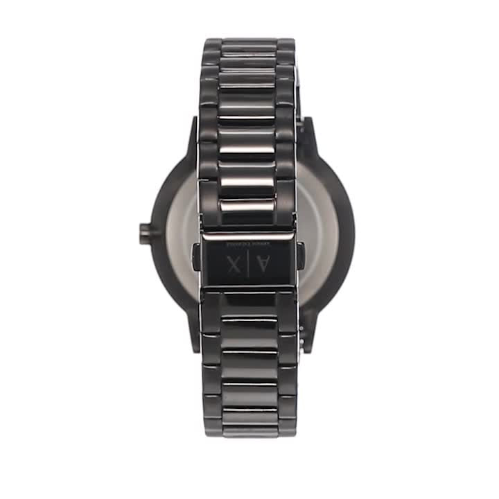 Armani Exchange Cayde AX2701 Men's Analog Watch – Black Dial with Black Stainless Steel Strap