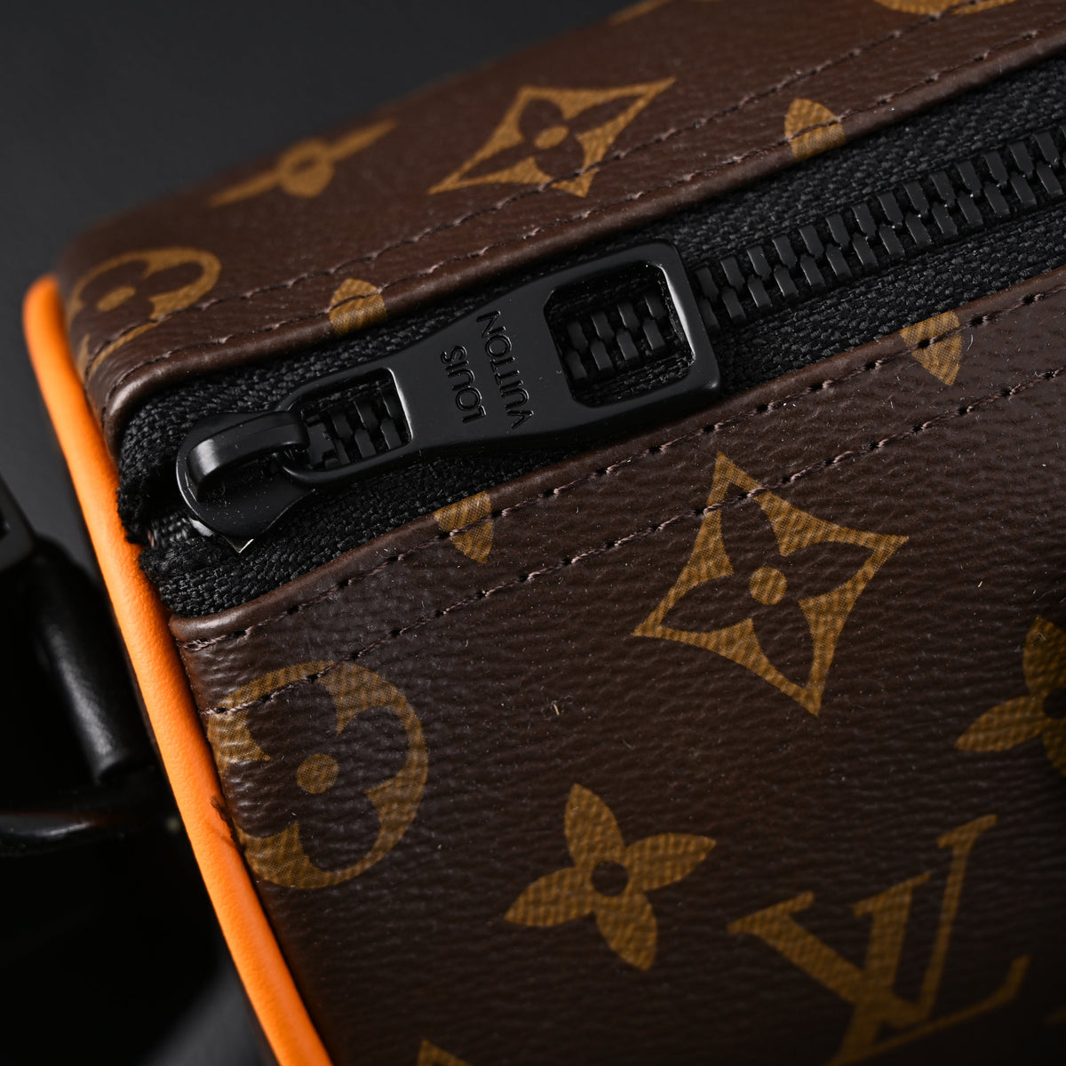 Louis Vuitton Keepall Bandoulière 50 – Monogram Canvas with Neon Orange Trim