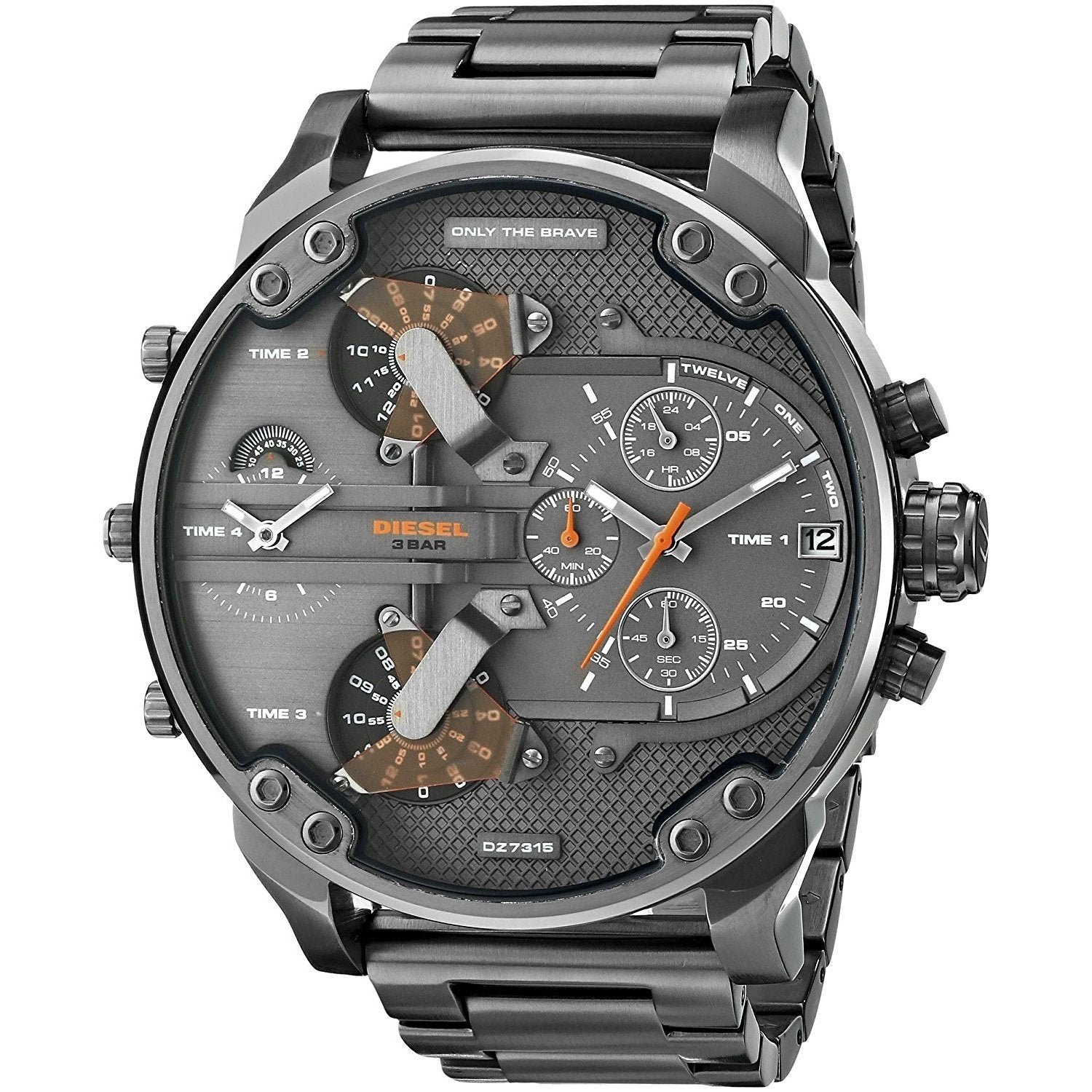 Diesel DZ7315 Mr. Daddy 2.0 Chronograph Men's Watch – Grey Dial & Grey Stainless Steel Strap